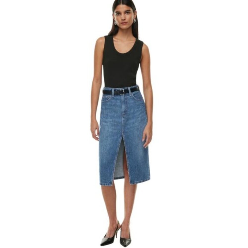 NWT Aritzia Denim Forum The '90s Halle Jean Skirt